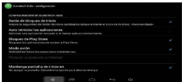 Sunstech KIDS9DUAL - IN THE "CONFIGURATION" WE FIND SEVERAL OPTIONS OF THE APPLICATION: - 1
