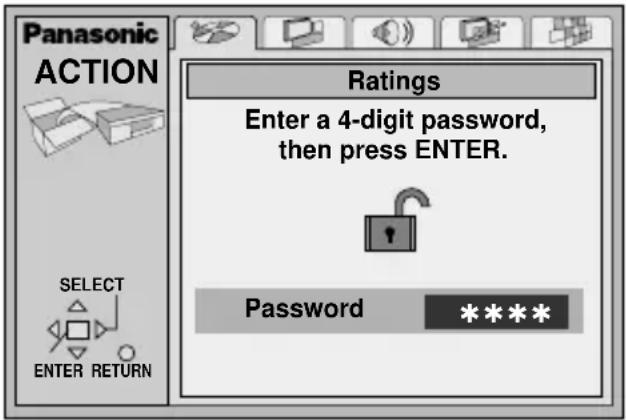 PANASONIC DVDLV57 - When setting ratings - 1