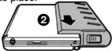 PANASONIC DVDLV57 - Attach the battery pack. - 2