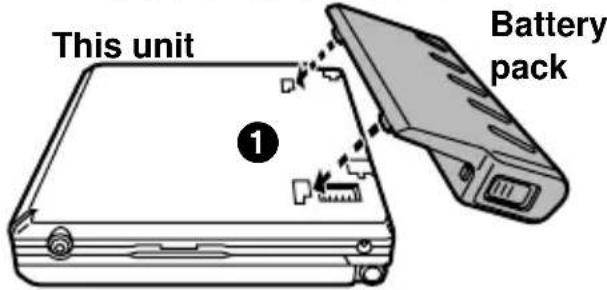 PANASONIC DVDLV57 - Attach the battery pack. - 1