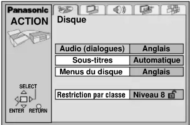 PANASONIC DVDLV57 - Appuyer sur [ACTION] pour afficher les menus. - 1