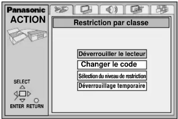 PANASONIC DVDLV57 - Lors de la modification du niveau de restriction (entre 0 et 7) - 1