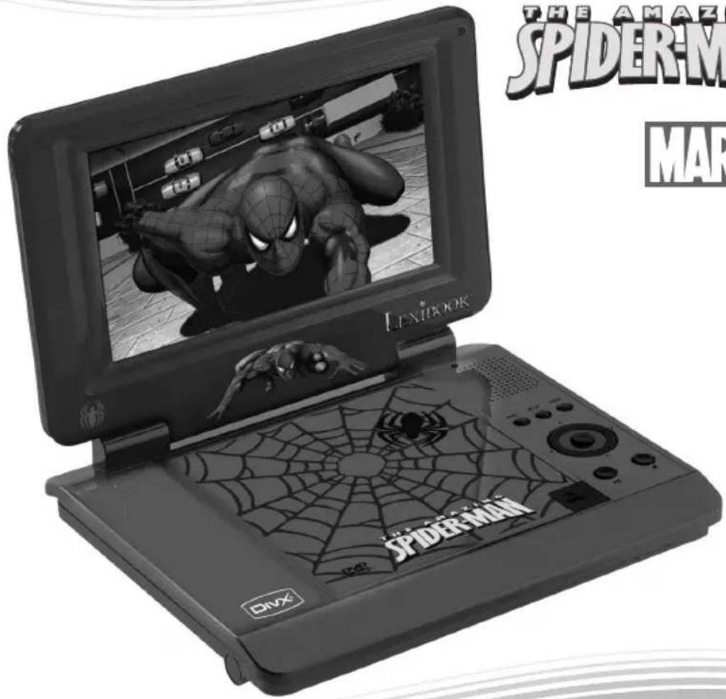 LEXIBOOK DVDP1SP_02 Spiderman - LECTEUR DVD PORTABLE SPIDER-MAN SPIDER-MAN PORTABLE DVD PLAYER - 1