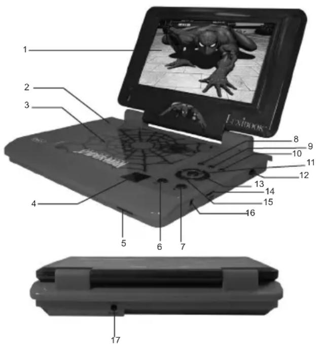 LEXIBOOK DVDP1SP_02 Spiderman - Description du Lecteur DVD Portable - 1