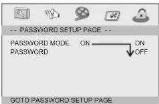 Soundmaster PDB1800 - Page de réglage du mot de passer - 1
