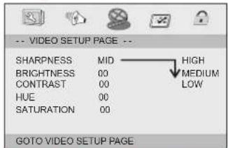 LENCO DVP737 - Seite Video Setup - 1