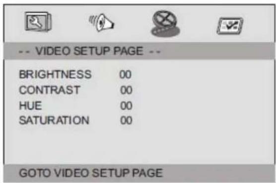 LENCO DVP1034 - Page Configuration vidéo - 1
