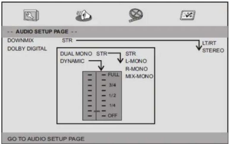 LENCO DVP1039 - Page Configuration audio - 1