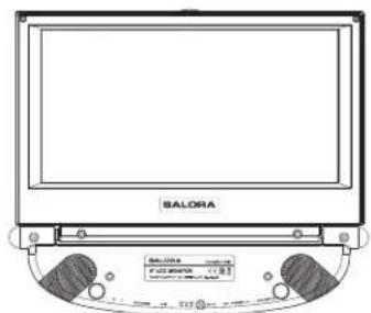 SALORA DVP9021TWIN - DVP-9021TWIN Lecteur DVD portable avec 2 écrans de 9" - 1
