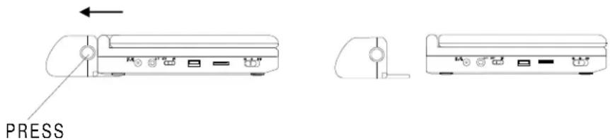 SALORA DVP9010 - Removing the Battery Pack: - 1