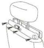 SALORA DVP7748DUO GC - 1.Fix the headrest mount bracket on to the front seat headrest - 1