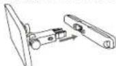 SALORA DVP7748DUO PLUS GC - Fix the DVD mount bracket to the portable DVD player. - 2
