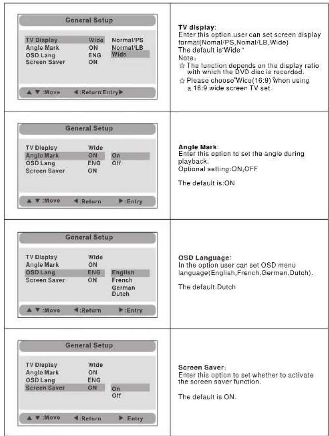 SALORA DVP7748DUO PLUS GC - General Setup Page - 1