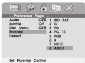 SALORA DVP7021TWIN - Page de préférence des langues audio - 1