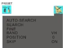 SALORA DVP7026DVBT - PRESET menu - 1