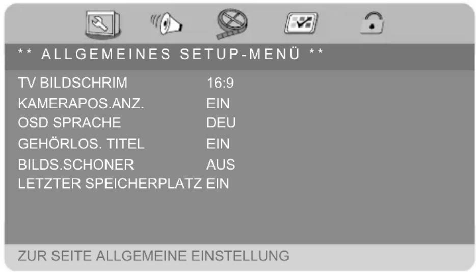 MEDION MD 84484 LIFE E72044 - ALLGEMEINES SETUP MENU - 1