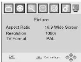 LENCO TFT726 - Video-instellingen - 1