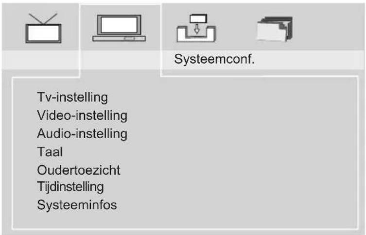 MEDION MD 84209 LIFE P72066 - Menu systeemconfi guratie - 1