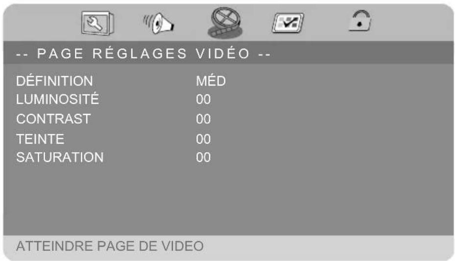 MEDION MD 84108 LIFE E72040 - PAGE RÉGLAGES GÉNÉRAUX - 1