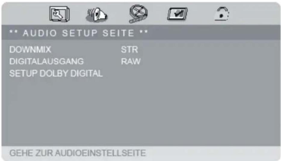 MEDION MD 83598 LIFE E72037 - AUDIO SETUP MENU - 1