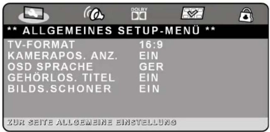 MEDION MD 82287 LIFE E72003 - ALLGEMEINES SETUP MENU - 1