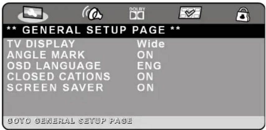 MEDION MD 82287 LIFE E72003 - GENERAL SETUP PAGE - 1