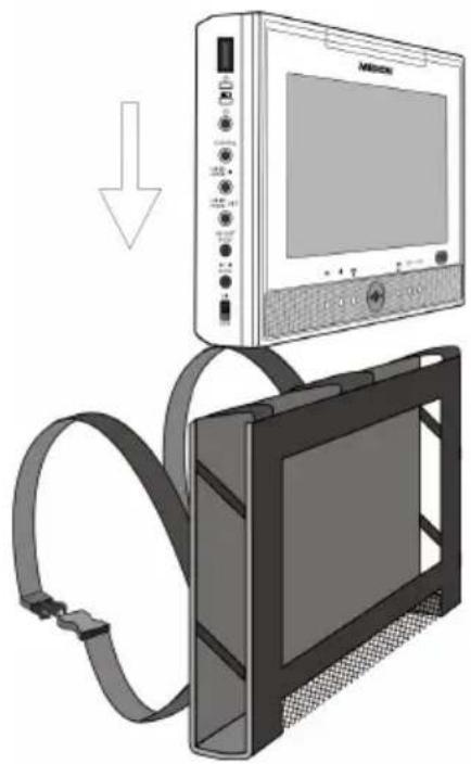 MEDION MD 82287 LIFE E72003 - So befestigen Sie die Tasche und das Gerät: - 1