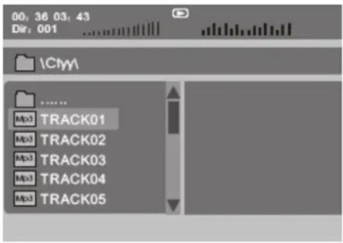 Difrnce PDVD7030 - MP3 dosyalarının çalınması - 1