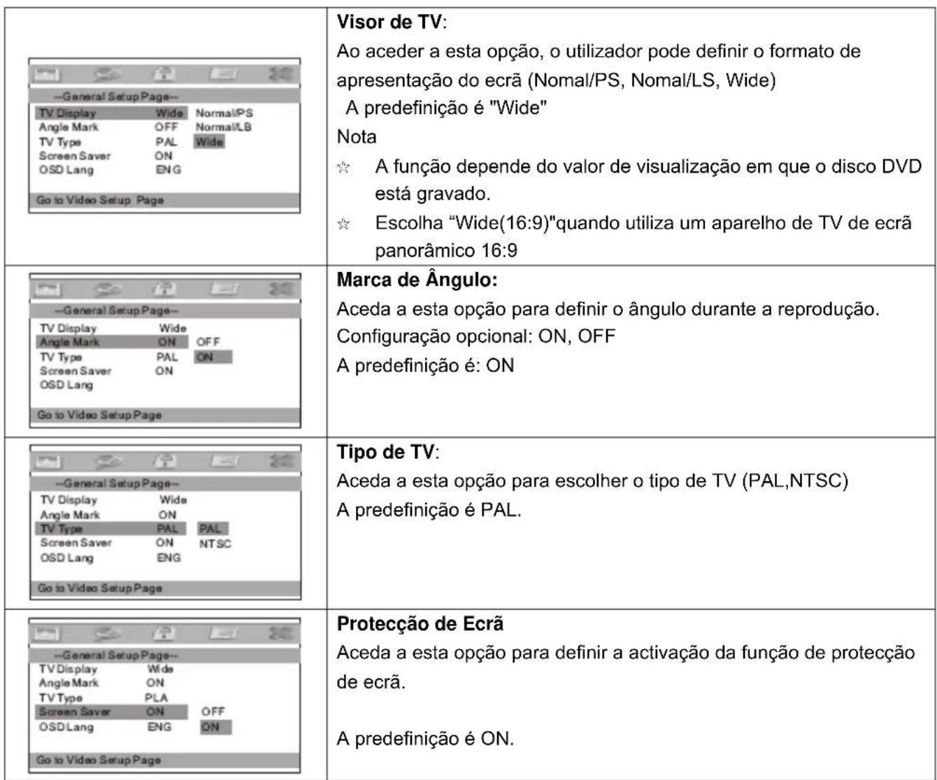 Difrnce PDVD7020 - Pagina de Configuração Geral - 1