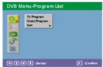Axxion ADVP206 - Mode DVB - Menu principal - 1
