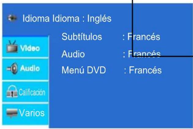 PROLINE DVDP763W - - Configuración del Idioma - 1