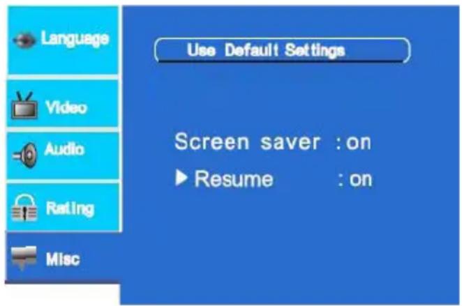 PROLINE DVDP763W - - Misc Setup - 1
