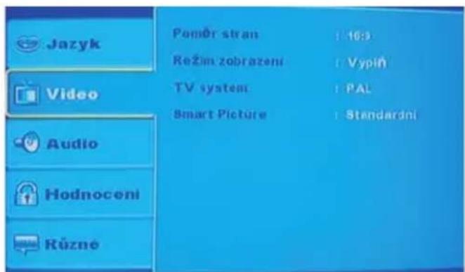 PROLINE DVDP763W - Video Setup (Nastavení video - 1