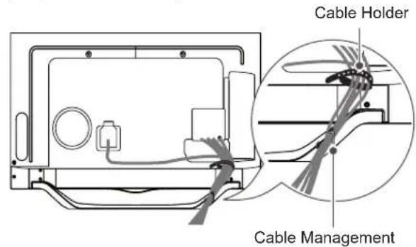 LG 32LA620S - Tidying cables - 2