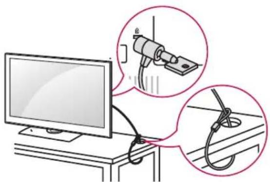 LG 32LA620S - Fixar a TV numa mesa - 3