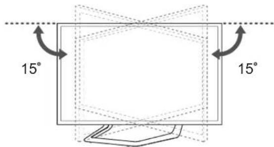 LG 32LA620S - Adjusting the angle of the TV to suit view - 1