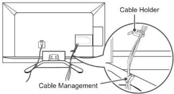 LG 32LA620S - Tidying cables - 1