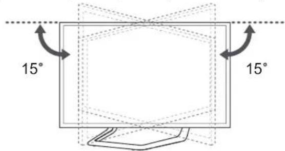LG 32LA620S - Ajuste del ángulo de la TV según la perspectiva - 1
