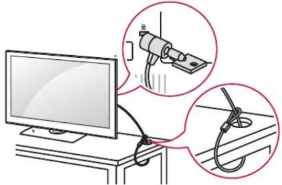LG 32LA620S - Using the Kensington security system (This feature is not available for all models.) - 1