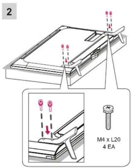 LG 55UF695V - Attaching the stand - 2