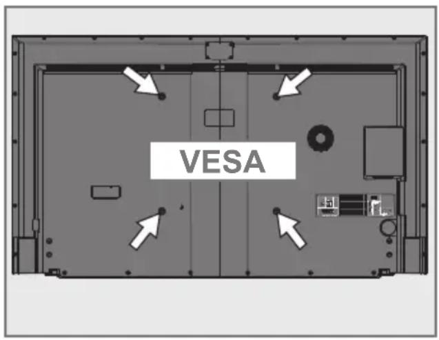 GRUNDIG Fine Arts 65 FLX 9591 SP Short - Préparation pour le montage du support VESA - 1
