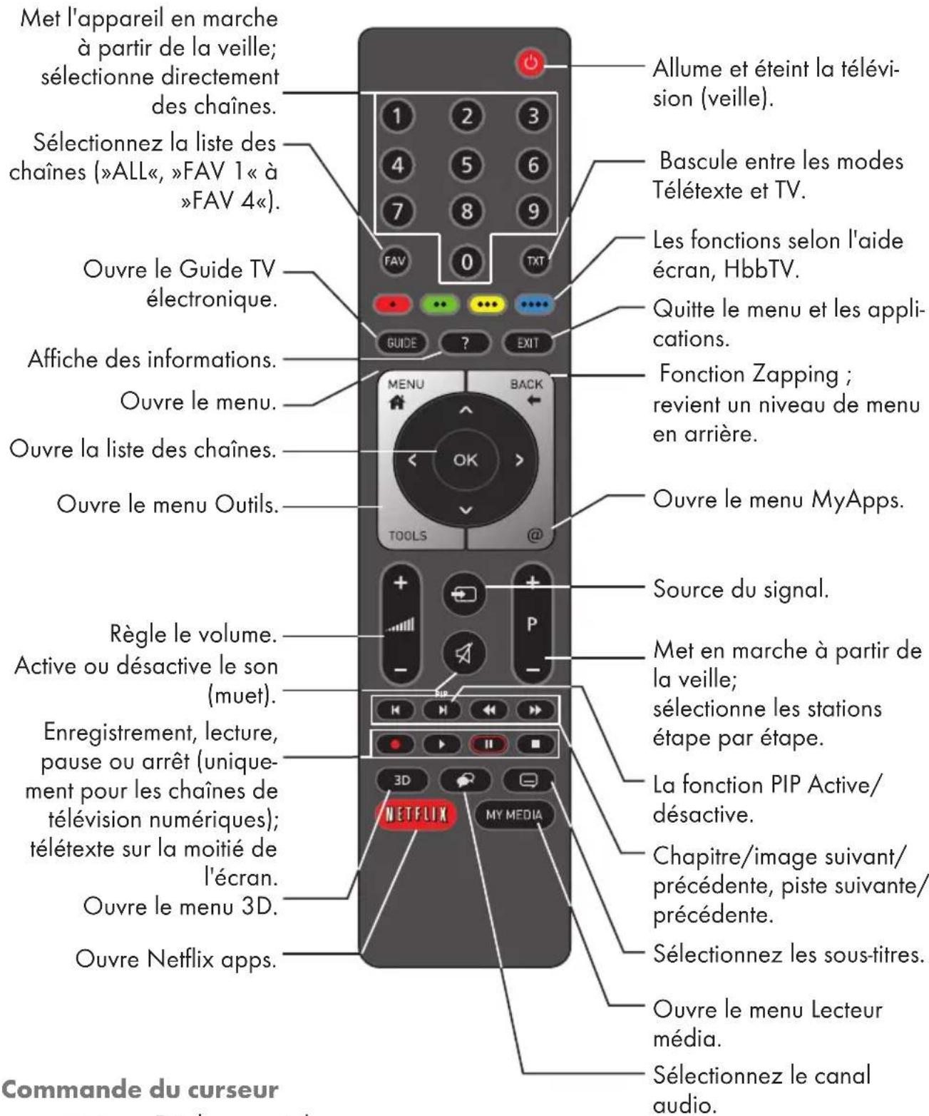GRUNDIG Fine Arts 65 FLX 9591 SP Short - Télécommande - 1