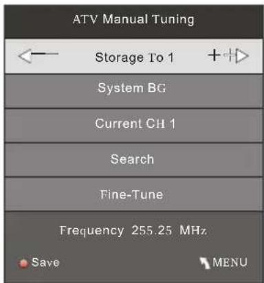MPMAN 237 - 3). ATV Manual tuning (Recherche manuelle de programmes analogiques (ATV)) : - 1