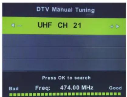 DENVER LED4067T2CS - Syntonisation manuelle DTV - 1