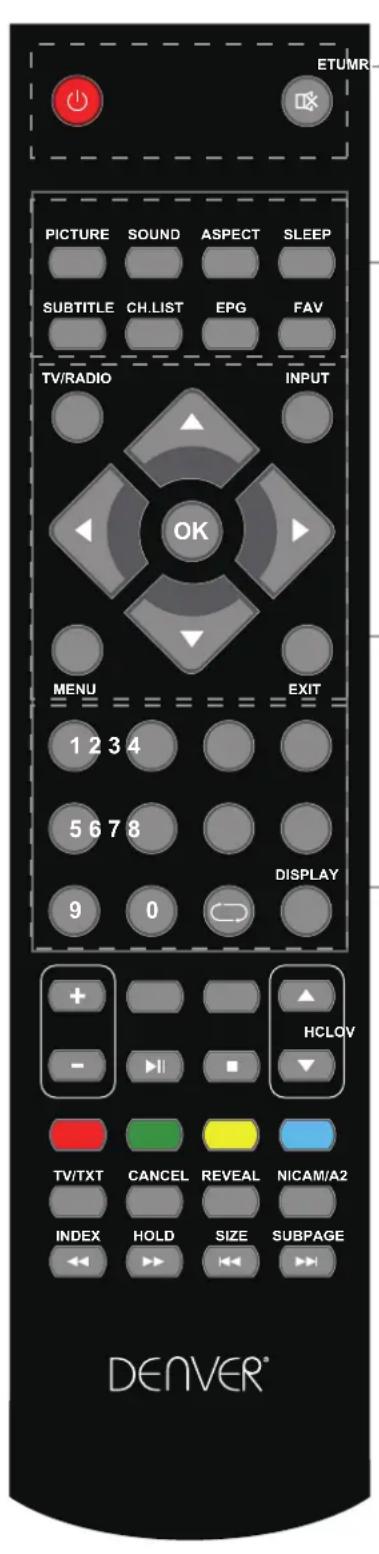 DENVER LED4066T2CS - Télécommande - 1