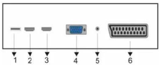 DAEWOO DW3290LED - Collegamenti al didietro del apparecchio - 1