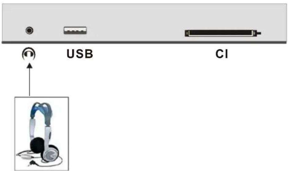 AKAI DLCE2452S4G - Connexion à la Sortie Audio (CASQUE) - 1
