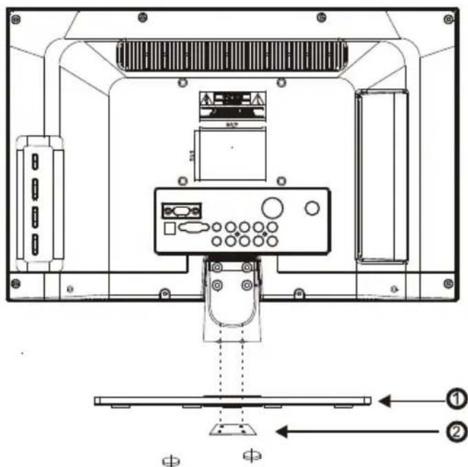 AKAI DLCE2452S4G - FIXATION DU TV SUR LE SUPPORT - 1