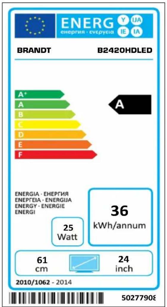 BRANDT B2420HD - Product fiche - 1