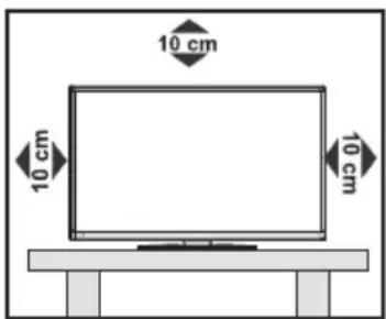 BRANDT B2420HD - Positioning the TV - 1